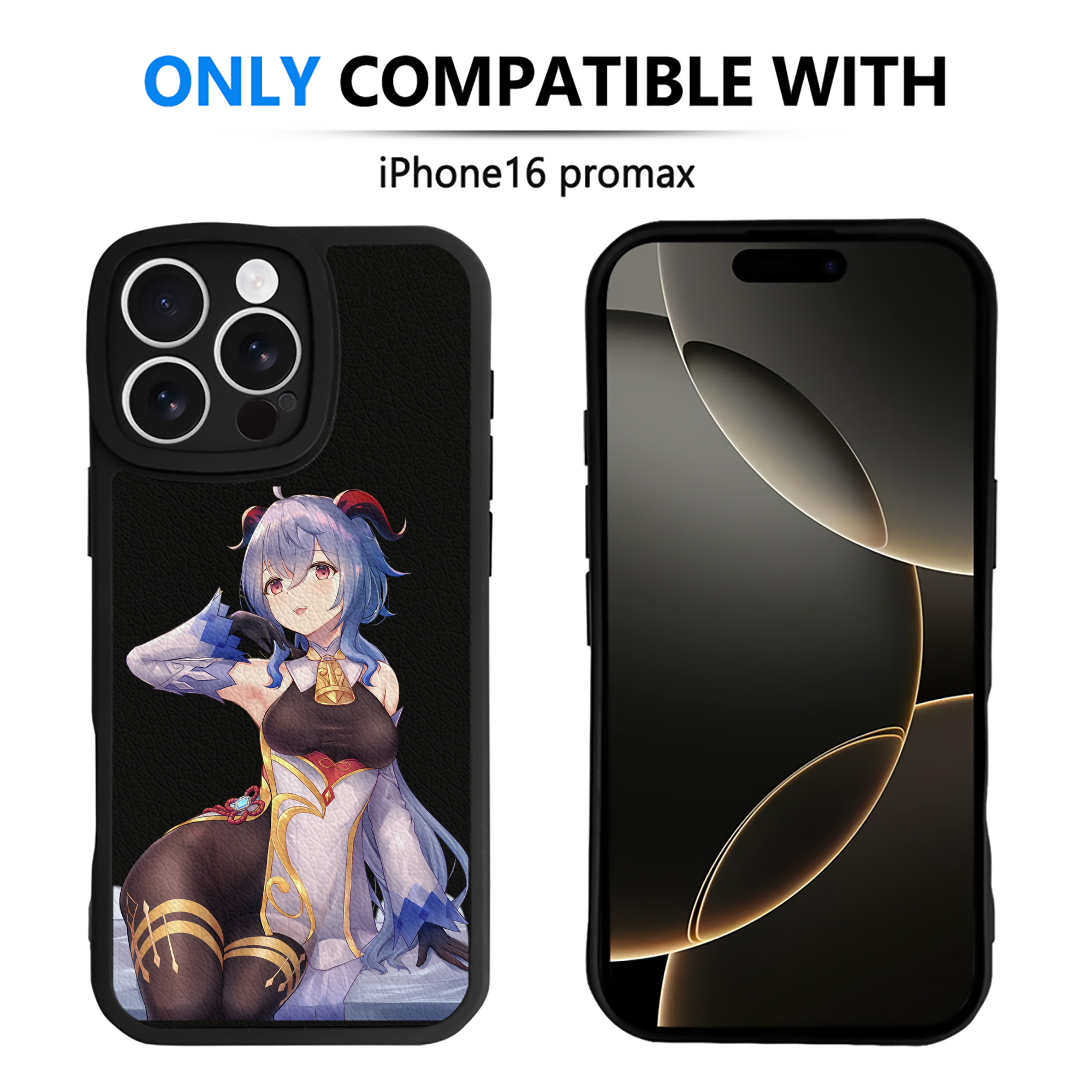 げんし神 甘雨 かんう genshin Ganyu 【iPhone 16シリーズ対応】シリコンスマホケース（レザー調） 材質：シリコン